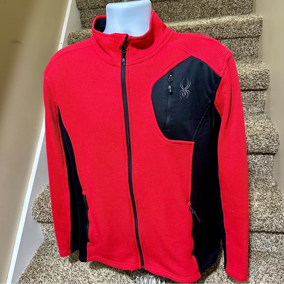 Authentic *SPYDER* full-zip mens thick pullover fleece style jacket sweatshirt - Picture 1 of 4